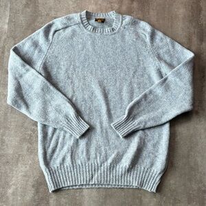 Vintage St. Michael Shetland Wool Knit Sweater Mens Large Blue